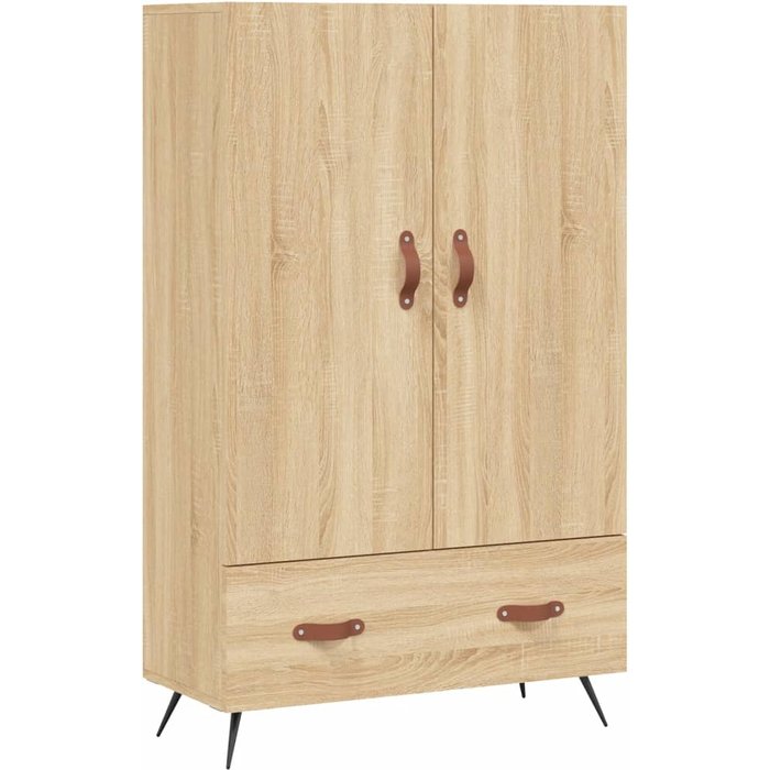 Aparador alto madera de ingeniería roble sonoma 69,5x31x115 cm - comfortxl