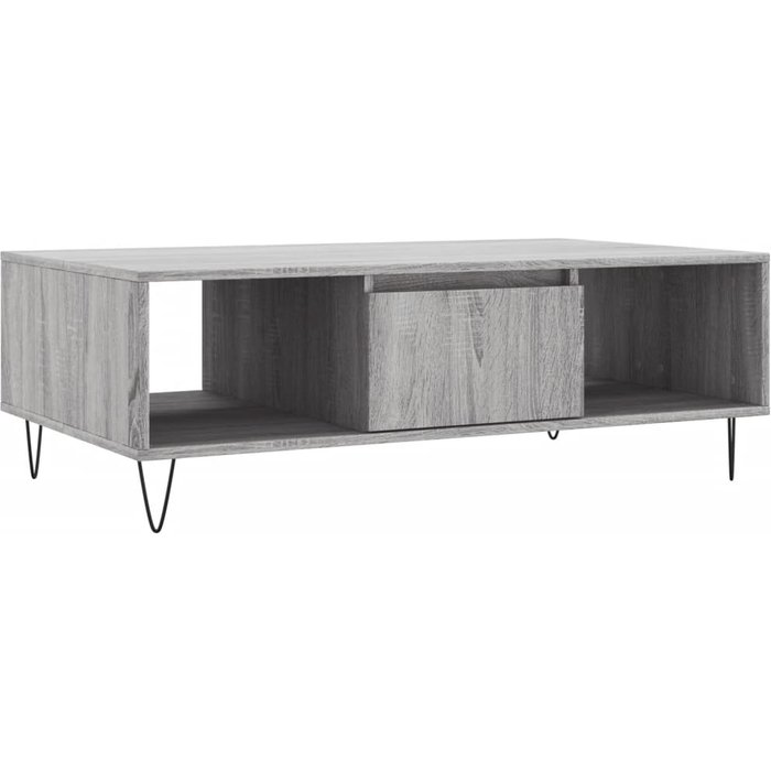Mesa de centro madera de ingeniería gris sonoma 104x60x35 cm