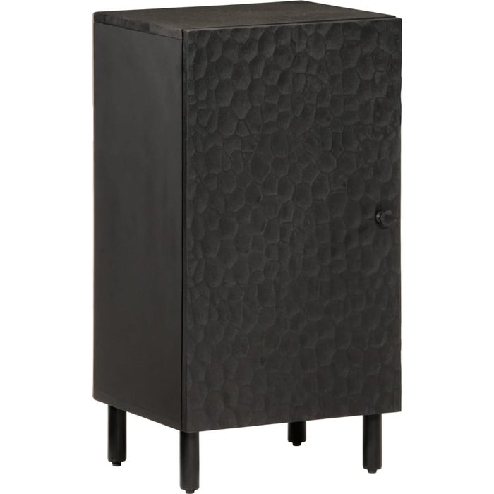 Mueble auxiliar negro 40x33x75 cm madera maciza de mango