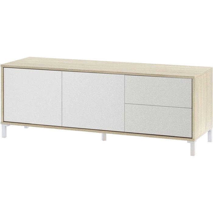 Mueble de tv dallas plus - roble canadian y blanco artik