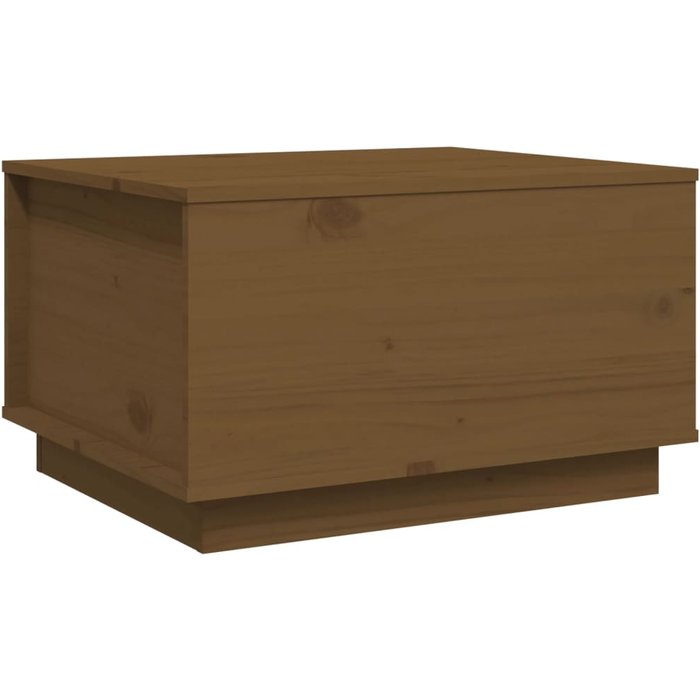 Mesa de centro madera maciza de pino marrón miel 60x50x35 cm - comfortxl