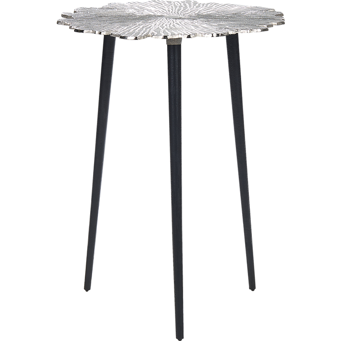 Beliani mesa auxiliar puhoi metal plateado