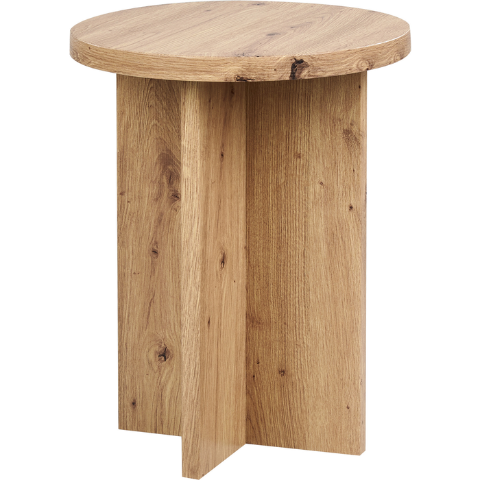 Beliani mesa auxiliar stanton marrón claro