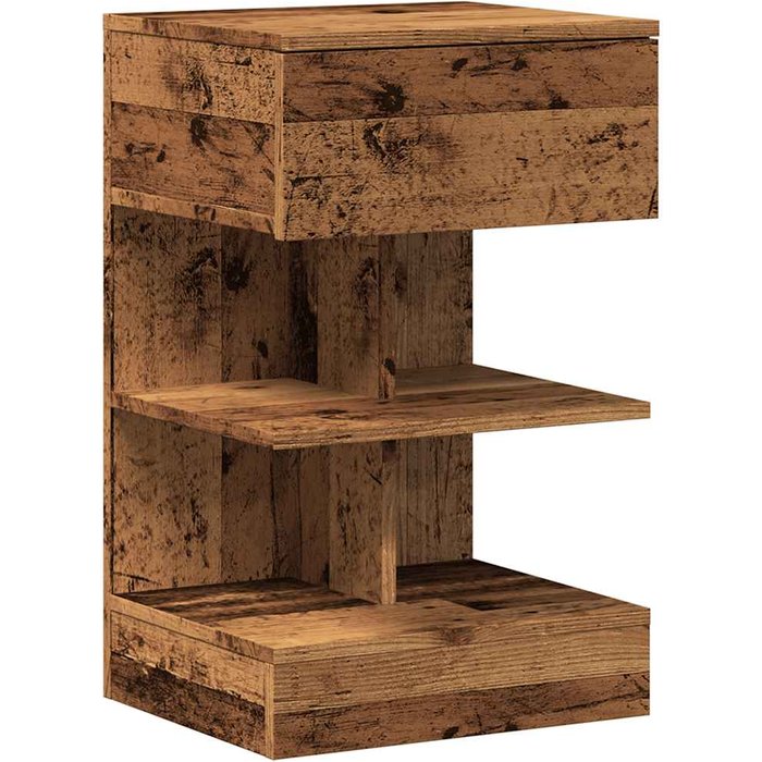 Mesita de noche madera contrachapada madera antigua 40x35x65 cm - comfortxl