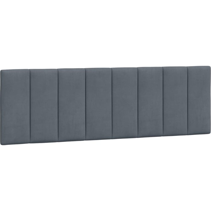 Cabecero de cama acolchado terciopelo gris oscuro 160 cm - comfortxl