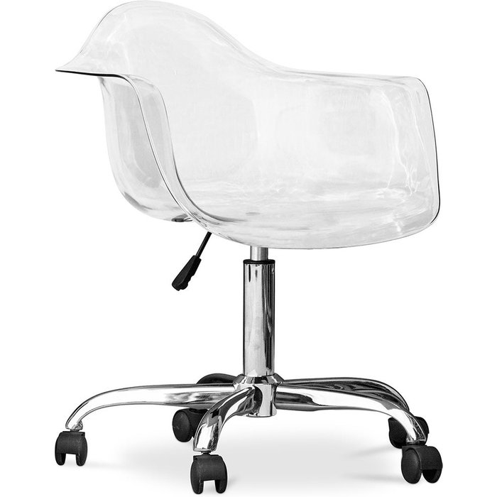 Silla de oficina transparente giratoria con ruedas - loy