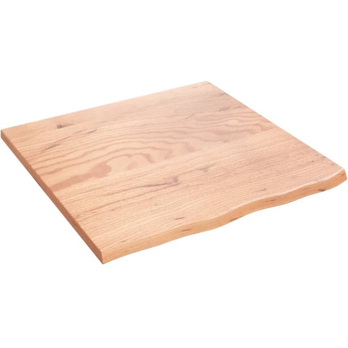 Estante de pared marrón claro 60x60x2 cm madera maciza de roble tratada