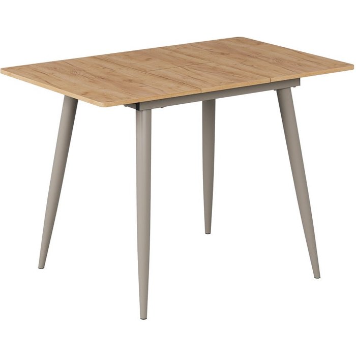 Vicco mesa de comedor beaver, goldkraft roble/gris, 80 x 70 cm extensible