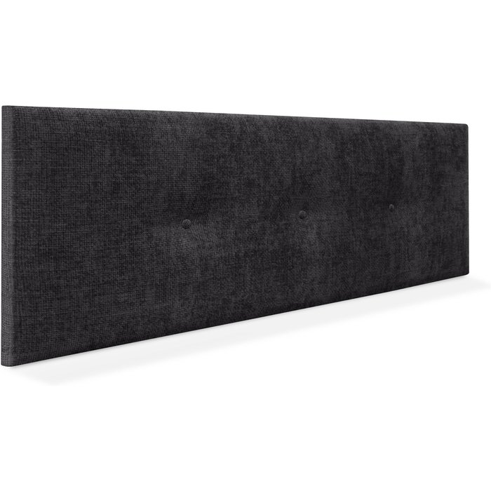 Dhome cabecero de lana natural con botones 145x50cm camas 135/140 - negro