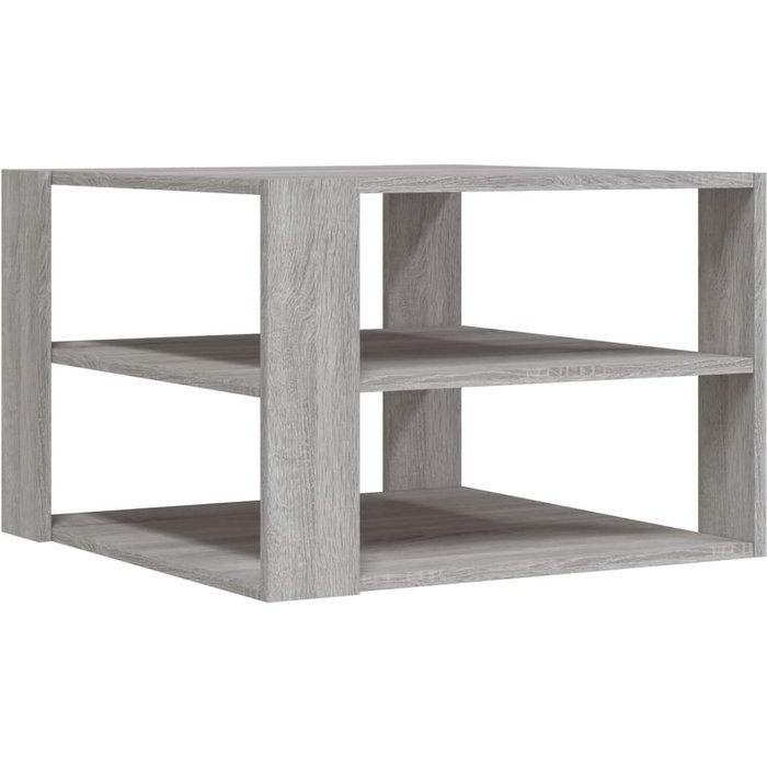 Mesa de centro de madera compuesta sonoma gris 59,5 x 59,5 x 40 cm - comfortxl