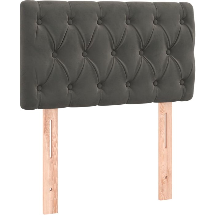 Cabecero cama - mueble cabecero de terciopelo gris oscuro 80x7x78/88 cm