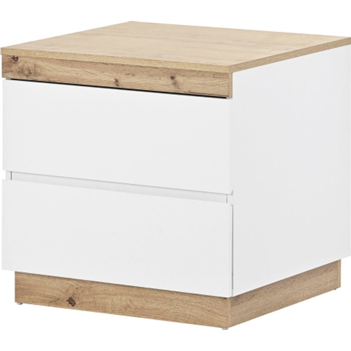 Mesita de noche con 2 cajones, mueble de almacenamiento para dormitorio