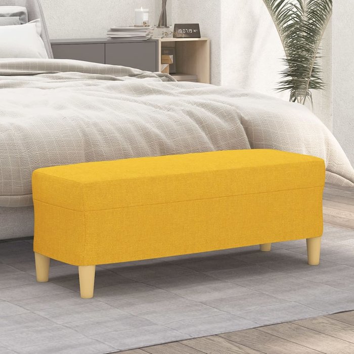 Banco interior | banco de tela amarillo 100x35x41 cm cfw65879