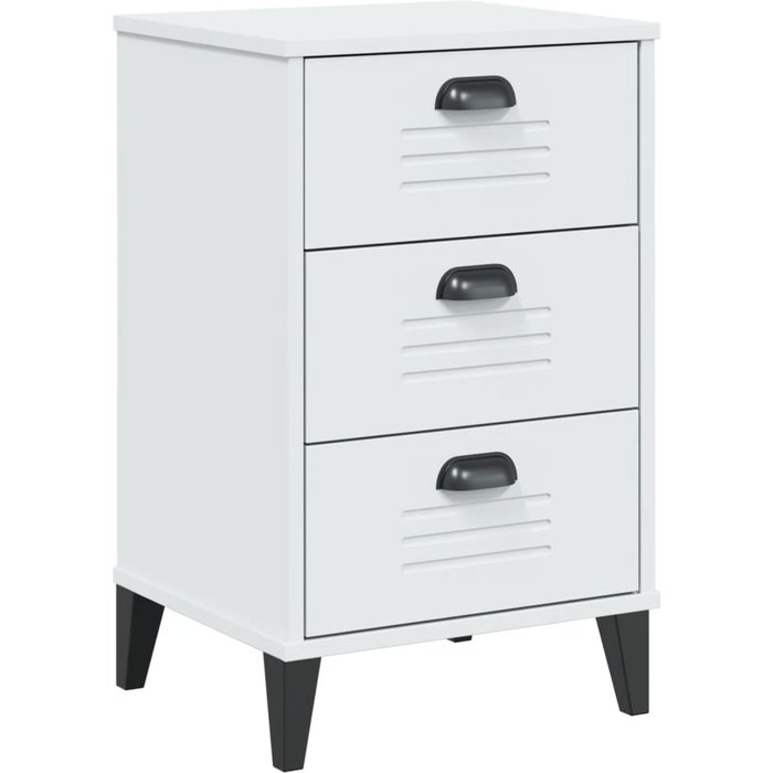 Mesita de noche,mesilla de noche viken madera maciza de pino blanca cfw72255