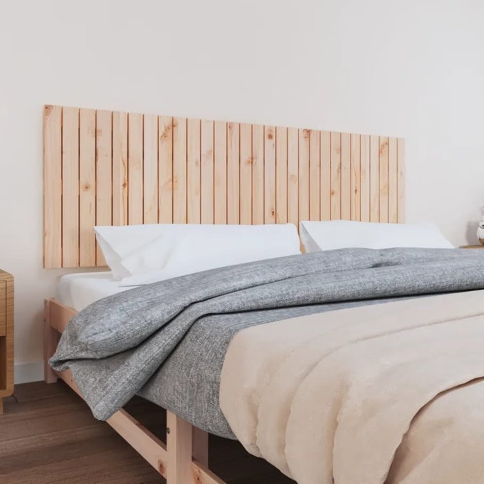 Cabecero de pared 185x3x60 cm madera maciza de pino