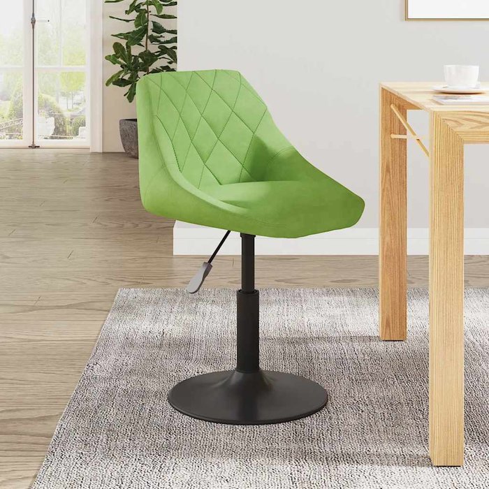 Silla de comedor de terciopelo verde claro vidaxl