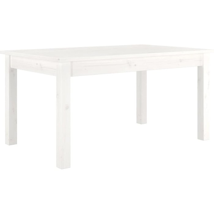 Mesa de centro de pino macizo en color blanco 80x50x40 cm - comfortxl