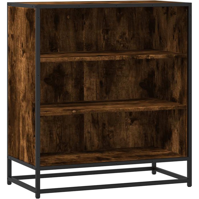 Aparador madera ingeniería y metal roble ahumado 68x35x76 cm - comfortxl