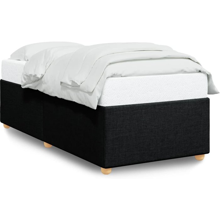Estructura de cama sin colchón tela negro 90x200 cm vidaxl