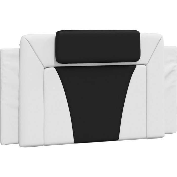 Cabecero de cama acolchado cuero sintético blanco negro 100 cm - comfortxl
