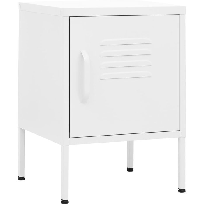 Mesita de noche,mesilla de noche acero blanco 35x35x51 cm cfw667551