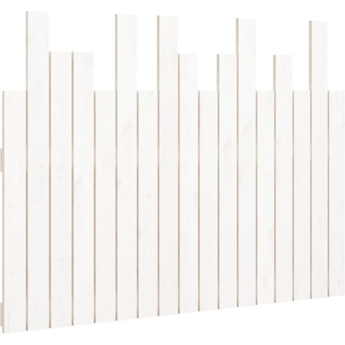 Cabecero de pared de madera maciza de pino, blanco, 108x3x80 cm - comfortxl