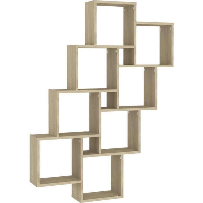 Estante cubo de pared contrachapado roble sonoma 90x15x119 cm- comfortxl