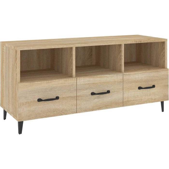 Mueble tv roble sonoma 102x35x50 cm madera contrachapada