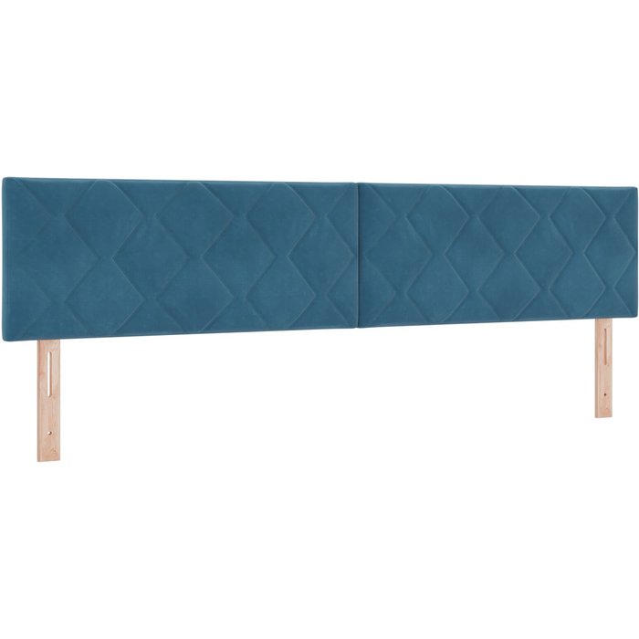 Cabecero diseño de bloques de diamante azul oscuro 200 cm terciopelo cfw7239729