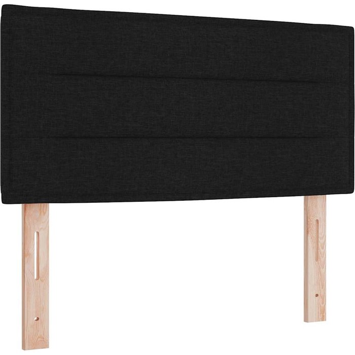 Cabecero de diseño de líneas negro 100 cm tela