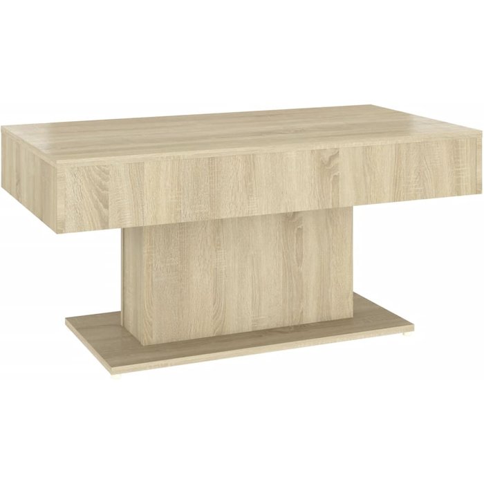 Mesa de centro madera contrachapada roble sonoma 96x50x45 cm - comfortxl