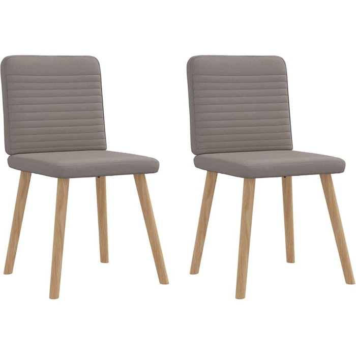 Pack 2 uds sillas de comedor | silla de cocina tela gris taupé cfw46746