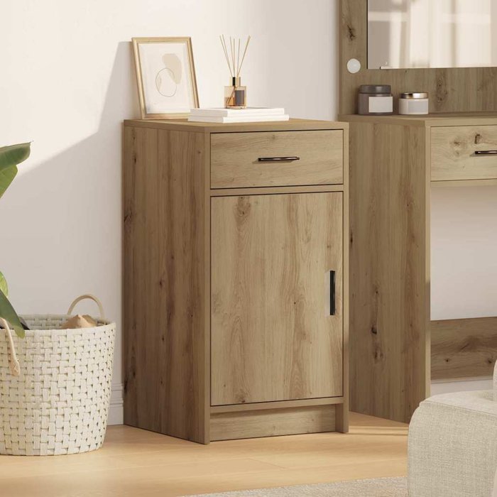 Vitrina roble artesanal 40 x 40.5 x 75 cm madera contrachapada vidaxl