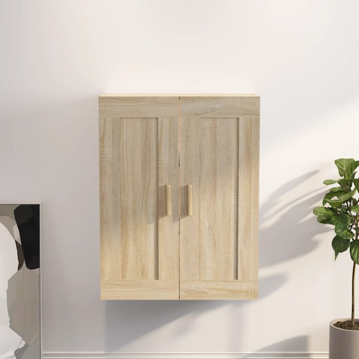 Armario de pared sonoma de roble, 69,5 x 32,5 x 90 cm, madera de ingeniería.