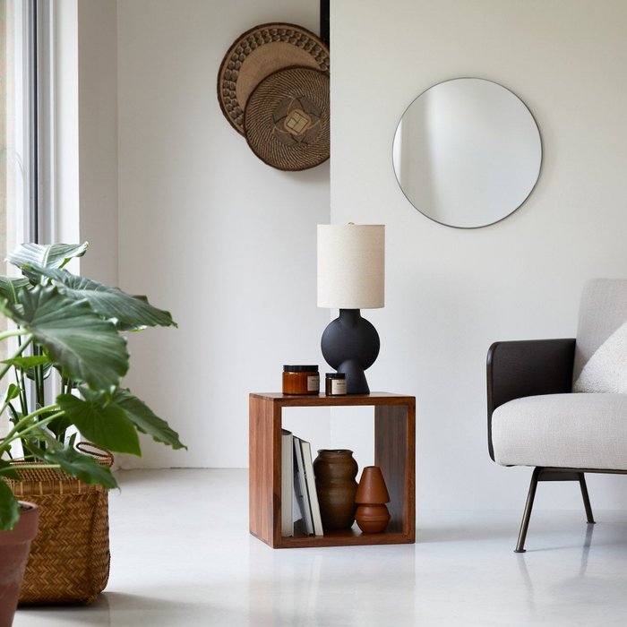 Tikamoon mesa accesoria palisandro macizo cubo madera baja modular mueble