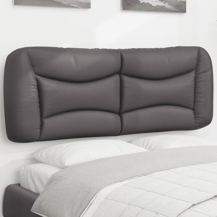 Maison exclusive - cabecero de cama acolchado hvar cuero sintético gris 120 cm
