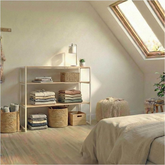 Perchero de buhardilla kadra 100x85cm con estantes