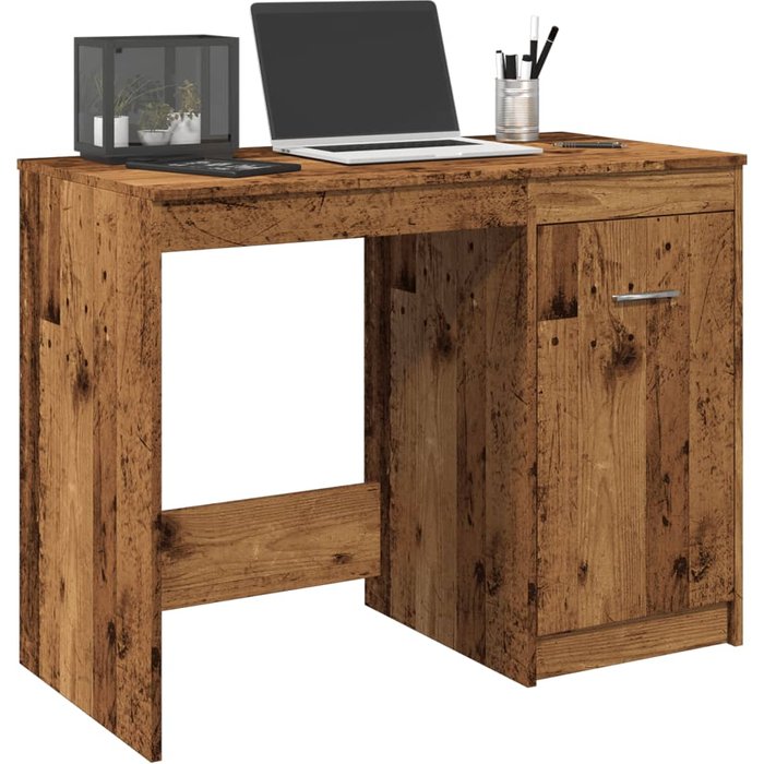 Escritorio de madera antiguo 100x50x76 cm madera contrachapada