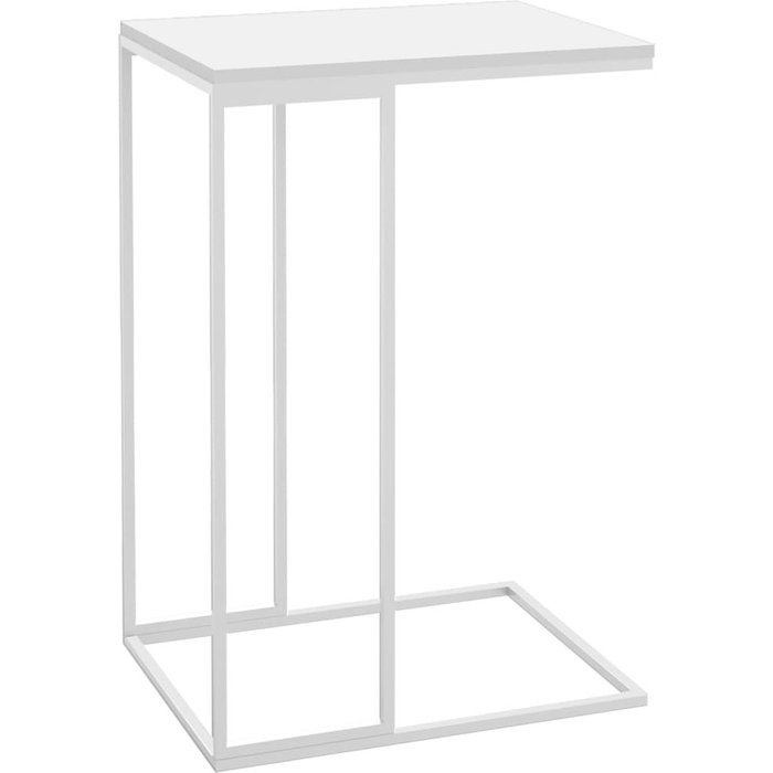 Mesa auxiliar de madera contrachapada blanco 40x30x59 cm - comfortxl