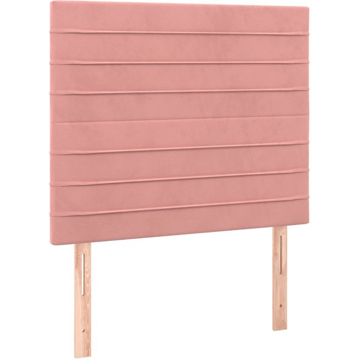 Cabeceros 2 unidades de terciopelo rosa 80x5x78/88 cm - comfortxl