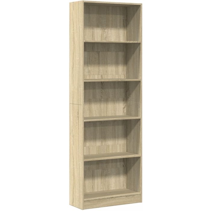 Estantería de madera de ingeniería roble sonoma 60x24x176 cm – comfortxl