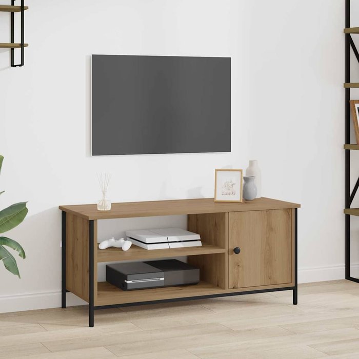 Vidaxl gabinete de tv con estante roble artisan 100 x 40 x 45 cm