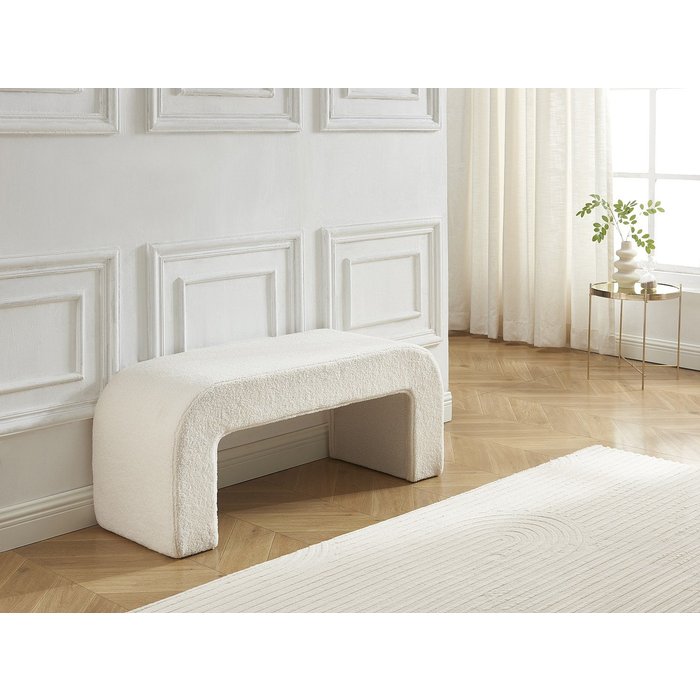 Banco de tela bouclé - blanco - calvelo