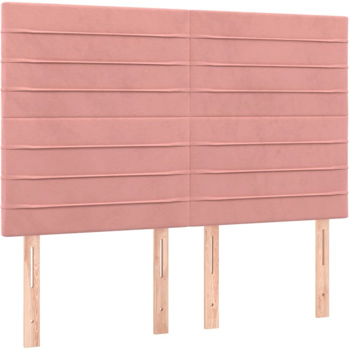 Cabecero de cama - mueble cabecero rosa 144x5x118/128 cm terciopelo