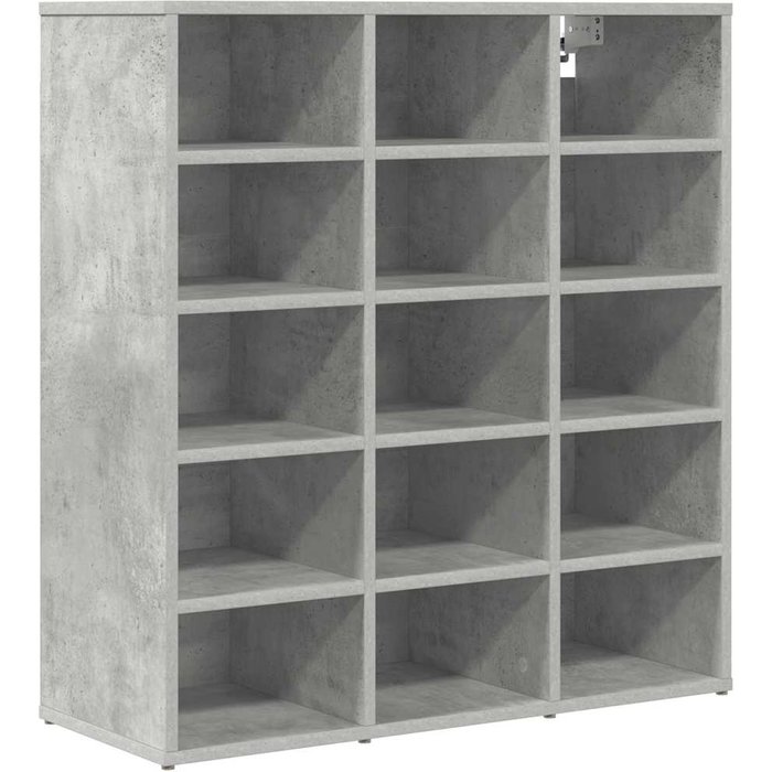 Zapatero gris hormigón 77.5 x 30 x 83.5 cm madera contrachapada - comfortxl