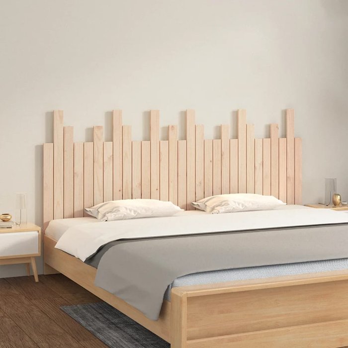 Cabecero de cama de pared madera maciza de pino 185x3x80 cm vidaxl