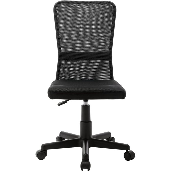 Silla de oficina de tela de malla negra 44x52x100 cm — comfortxl