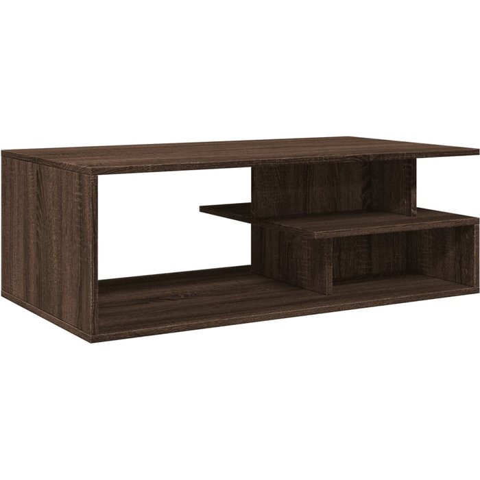 Mesa de centro madera ingeniería marrón roble 102x55x35 cm - comfortxl