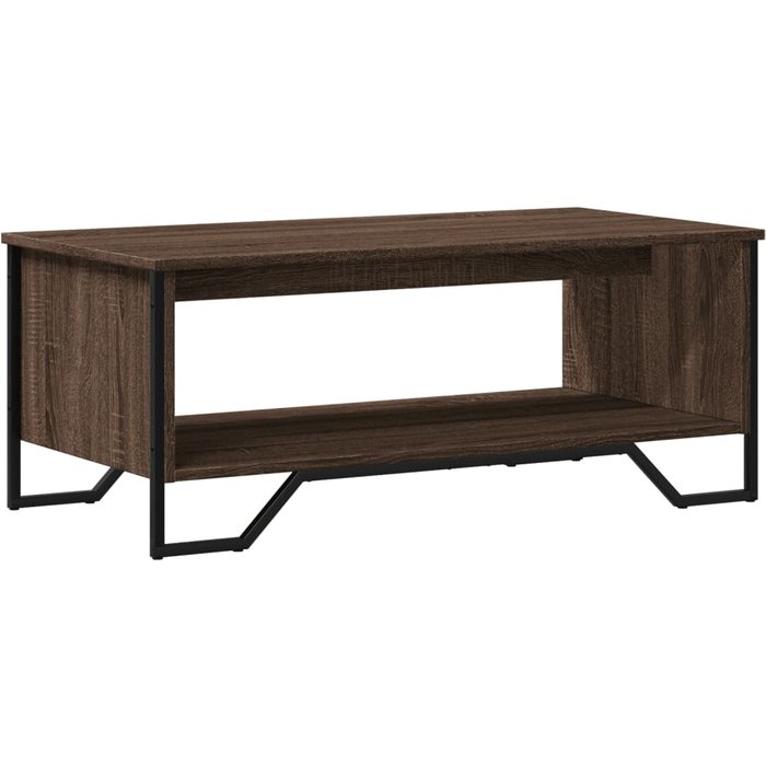 Mesa de centro madera de ingeniería roble marrón 100x51x40 cm - comfortxl