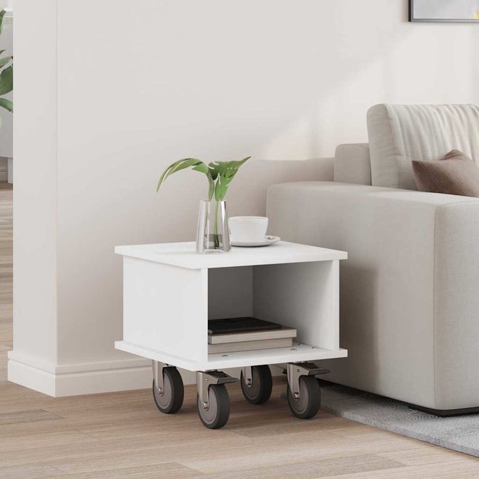 Mueble de tv blanco 37 x 35 x 35 cm madera de ingeniería